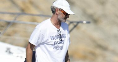 Rita Ora's husband Taika Waititi wears tone-deaf T-shirt on star-studded Ibiza trip for Chris Hemsworth's birthday