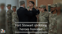 Soldiers honored for tackling Fort Stewart shooter, providing medical care