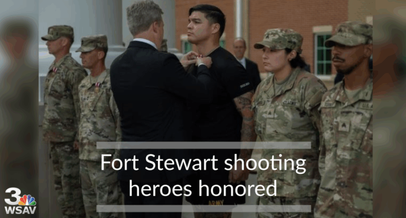 Soldiers honored for tackling Fort Stewart shooter, providing medical care