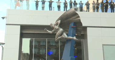 Superman statue unveiled in downtown Cleveland