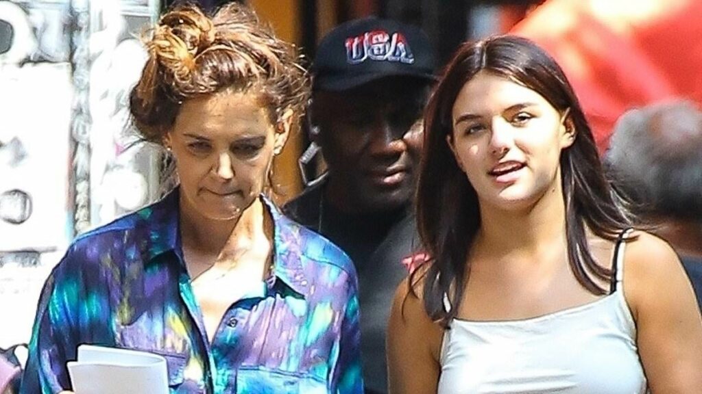 Suri Cruise visits mom Katie Holmes on the NYC set of her movie