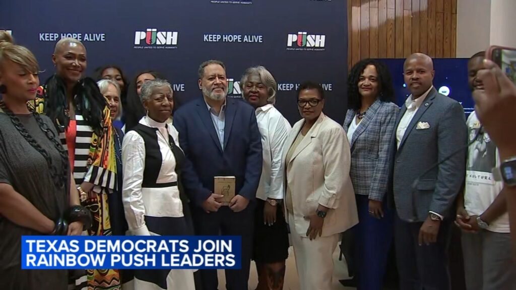 Texas Democrats in Illinois protesting redistricting, Rainbow PUSH Coalition mark 60th anniversary of Voting Rights Act