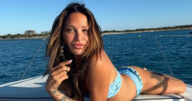 The truth behind Andy Carroll's split with Lou Teasdale: Makeup artist dumped ex-Premier League star after string of booze-fuelled blazing rows - and he flew by private jet to Ibiza to BEG her for second chance