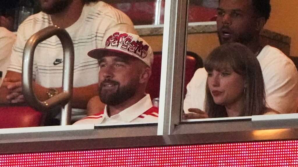 Travis Kelce and Taylor Swift attend Nebraska-Cincinnati game after engagement