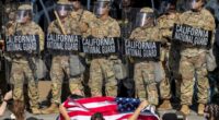 Protesters confront California National Guard soldiers and police