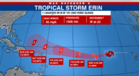Tropical Storm Erin expected to become a hurricane this week: NHC