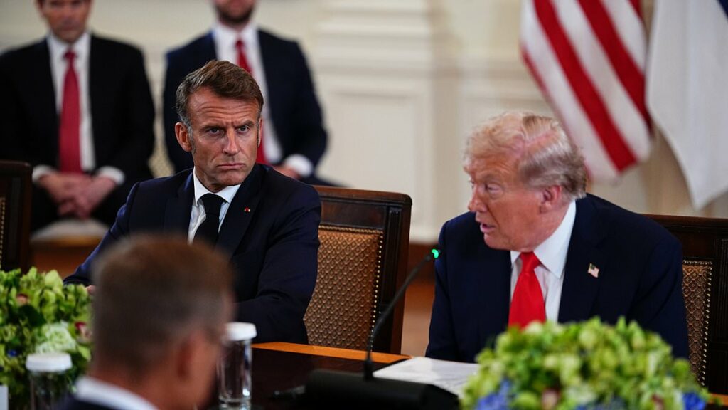 Trump caught in hot mic moment about Putin as European leaders push Ukraine security guarantees as make-or-break for peace deal at the White House