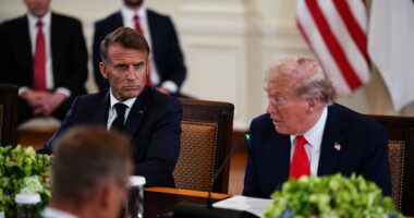 Trump caught in hot mic moment about Putin as European leaders push Ukraine security guarantees as make-or-break for peace deal at the White House