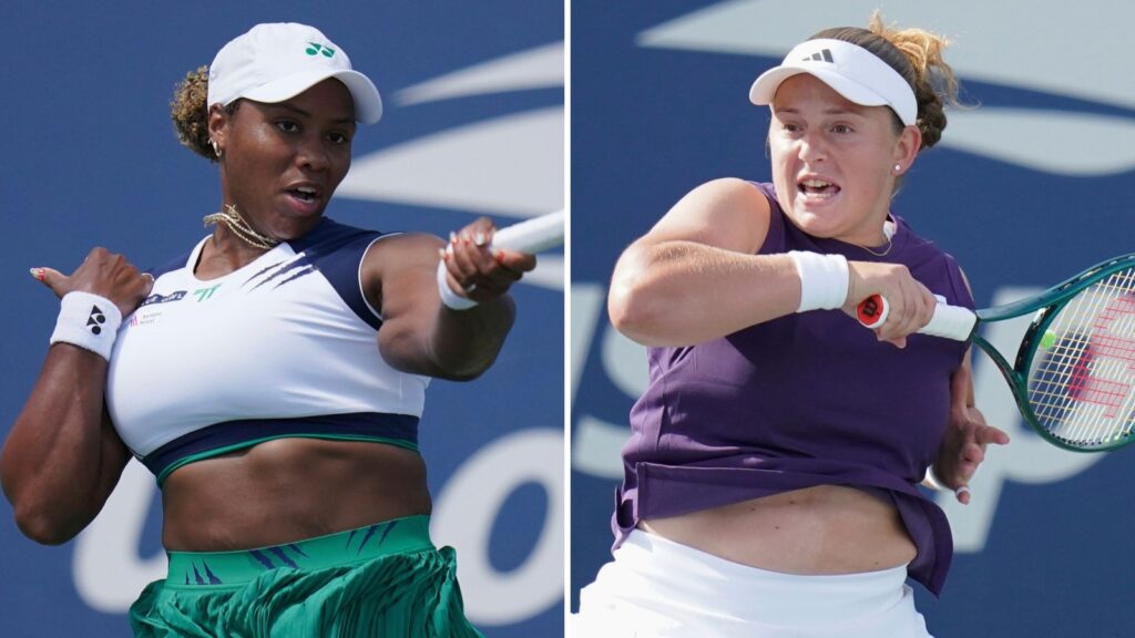 US Open opponents Taylor Townsend and Jelena Ostapenko get into a tense back-and-forth argument after match