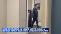 Vice President JD Vance visits Indiana to talk about redrawing congressional maps as President Trump's redistricting fight grows