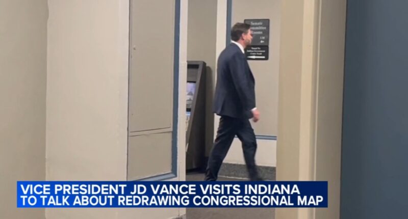 Vice President JD Vance visits Indiana to talk about redrawing congressional maps as President Trump's redistricting fight grows