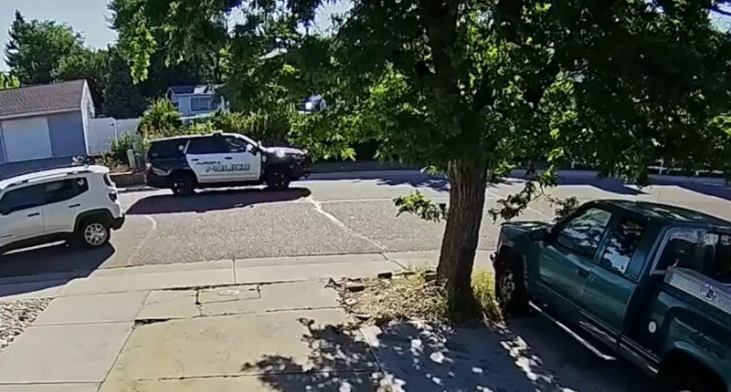 Watch: Aurora police vehicle stolen, leading to pursuit