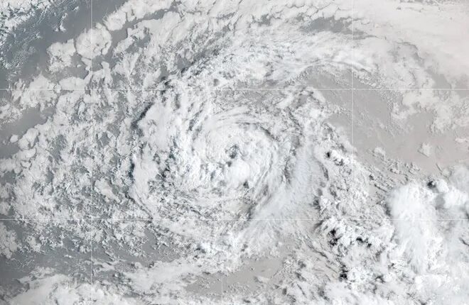 Satellite image of Tropical Storm Erin.