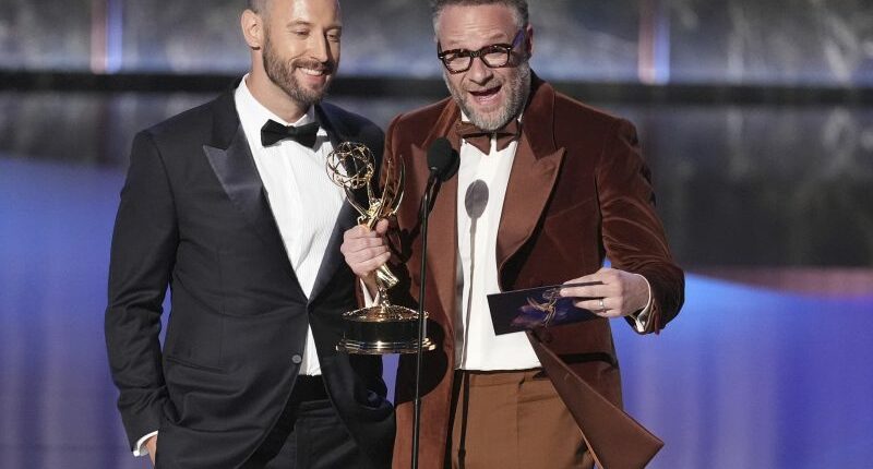 'The Studio' breaks record for comedy Emmys as 'Adolescence' and 'Severance' also score big wins
