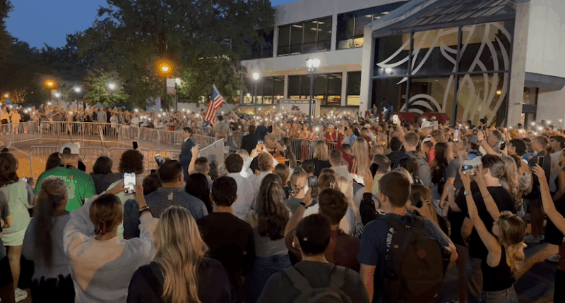 Thousands gather at University of South Carolina vigil for Charlie Kirk