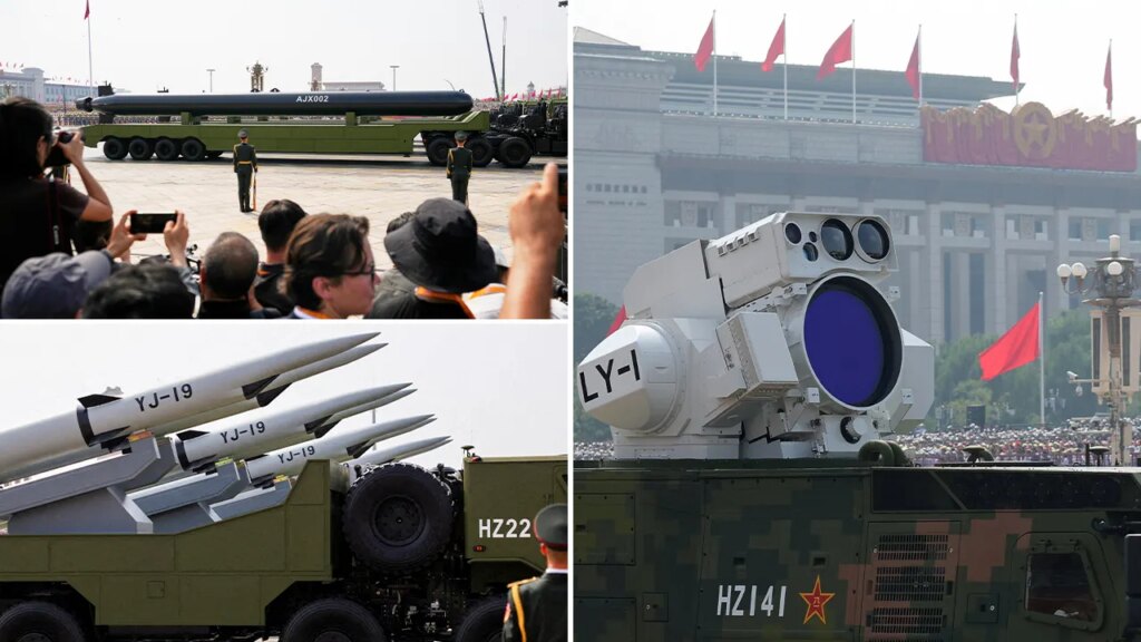 3 new Chinese weapons highlighted at military parade watched by Putin, Kim