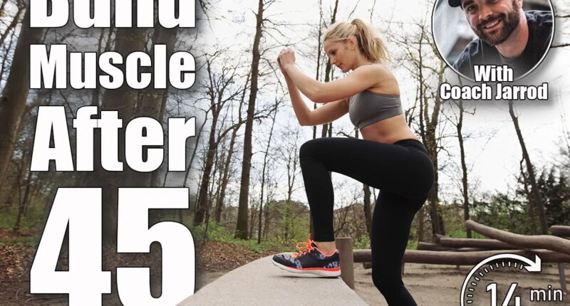 Fitness woman doing stepping up exercise in forest. Caucasian female model working out in nature. 4 Classic Bodyweight Moves That Build More Muscle Than Gym Workouts After 45. Cover