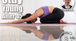 Healthy Asian woman wearing sportswear practicing yoga, Child