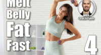 Young woman with dumbbells training in gym. 4 Standing Exercises That Melt Belly Fat Faster Than Treadmill Workouts After 45. Cover