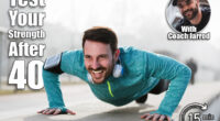 Picture of a young sportsman doing push ups outdoors. 6 Bodyweight Tests That Reveal Your Real Strength After 40. Cover