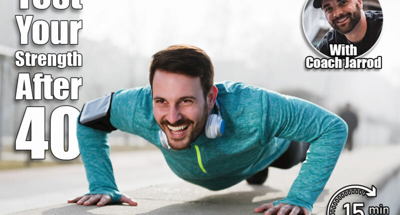 Picture of a young sportsman doing push ups outdoors. 6 Bodyweight Tests That Reveal Your Real Strength After 40. Cover