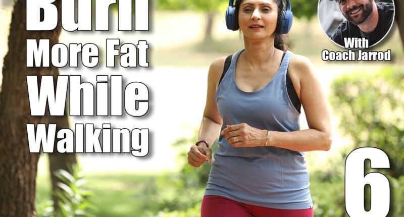 Indian happy women doing joking running and walking in garden ramp with headphone listening music feeling good. 6 Morning Walking Tweaks That Torch More Fat Than Your Old Cardio After 45. Cover