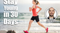 Running woman. Female runner jogging during the sunrise on beach. 6 Walking Tricks That Keep You Younger in Just 30 Days. Cover
