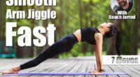 Female trainer in sportswear, practicing yoga asanas, doing the reverse plank. 7 At-Home Arm Exercises That Smooth Jiggle in 30 Days After 45—No Weights. Cover