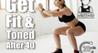Cardio training and healthy lifestyle during epidemic. Sporty slim woman in sportswear with fitness tracker practicing squat exercises in studio at daylight, copy space. 8 Standing Exercises Women Should Do Daily To Stay Fit, Firm & Toned - UPDATE. Cover