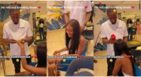 Another man proposes to his girlfriend in public without kneeling