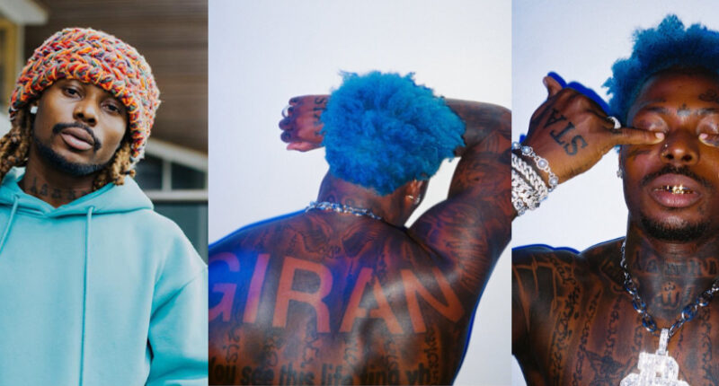 Asake Shows Off Tattoos And Muscles In Shirtless Photos, Netizens React