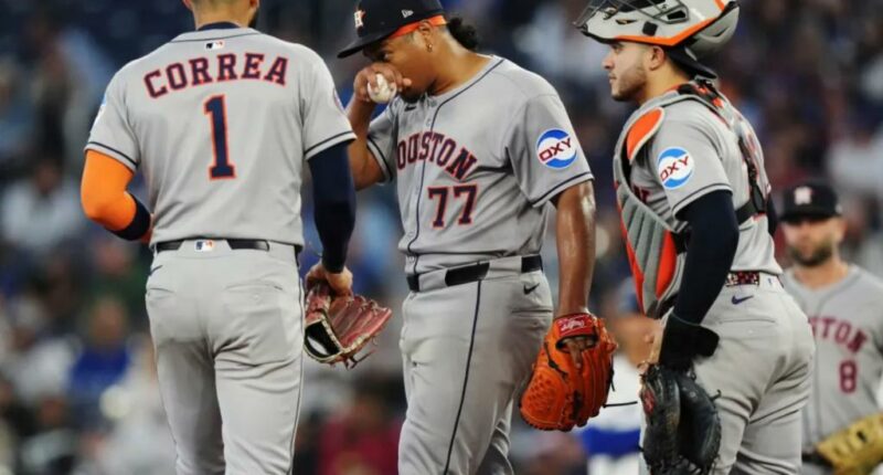 Astros' Luis Garcia exits early with elbow discomfort in nightmare