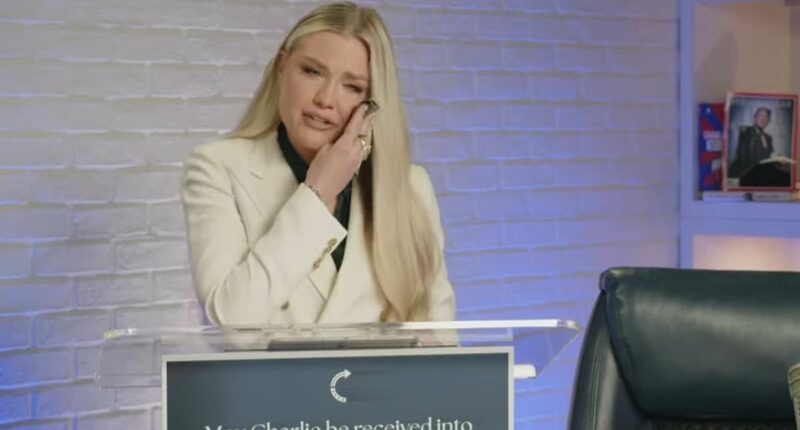 Charlie Kirk's devastated wife Erika breaks down in tears in tribute
