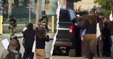 Chicago anti-ICE protesters block vehicles, get hit with tear gas and pepper balls