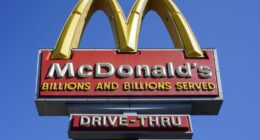 FILE - A McDonald's sign is seen in Philadelphia, Monday, April 26, 2021. (AP Photo/Matt Rourke, File)