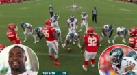 Chris Jones-Jalen Hurts heated trash talk captured on hot mic