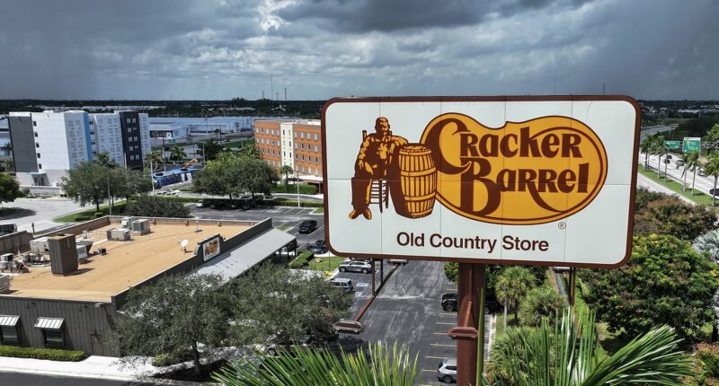 Cracker Barrel shares slump 10% after first results since woke rebrand
