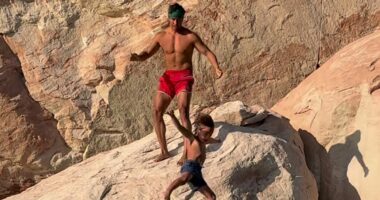 Dad who threw son from cliff in viral video responds to backlash