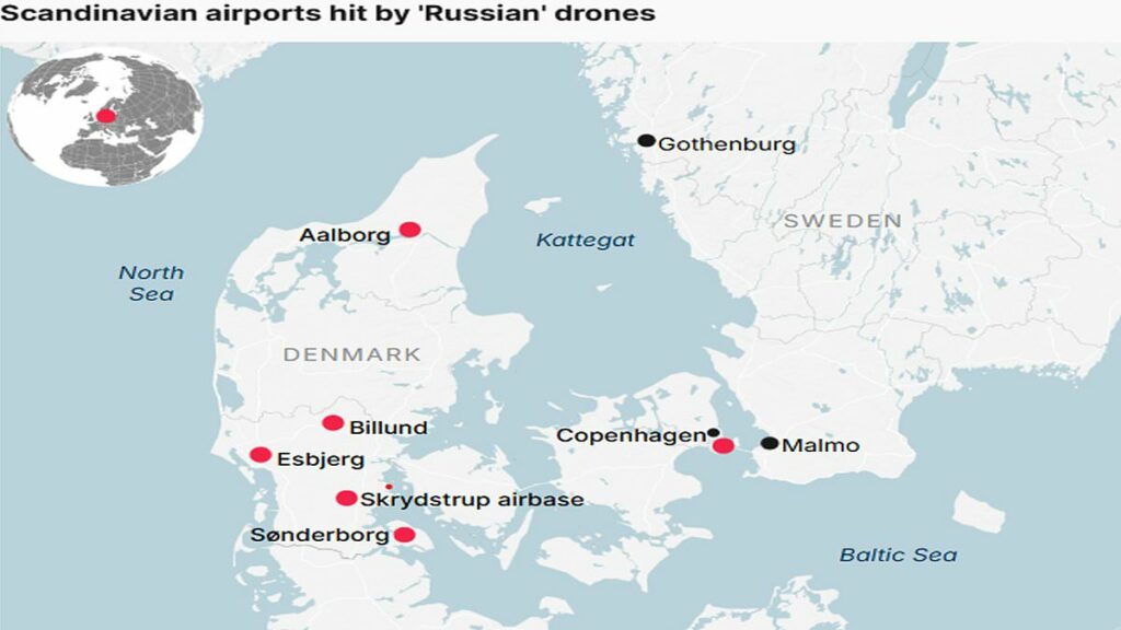 FIVE HUNDRED drone sightings are reported in Denmark