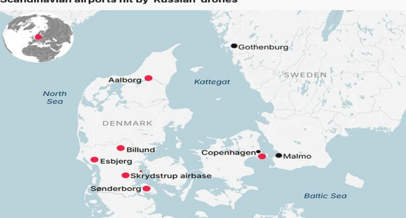 FIVE HUNDRED drone sightings are reported in Denmark