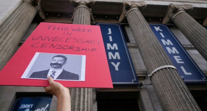 Free speech storm intensifies as Trump goes after Kimmel