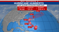Hurricane Humberto strengthens to Category 5, Tropical Depression 9 expected to strengthen