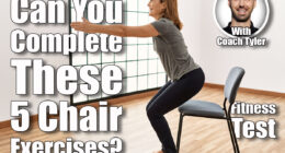 Middle age caucasian woman smiling confident training at sport center. If You Can Complete These 5 Chair Exercises Without Stopping, Your Fitness Is Top-Tier. Cover