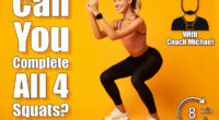 Young adult girl doing heavy duty squats in gym with barbell. If You Can Do These 4 Squat Variations, Your Lower Body Is Bulletproof. Cover