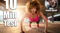 Young woman doing push ups and exercising in a parking lot. If You Can Do This Many Push-Ups at 45, Your Upper Body Is Elite. Cover