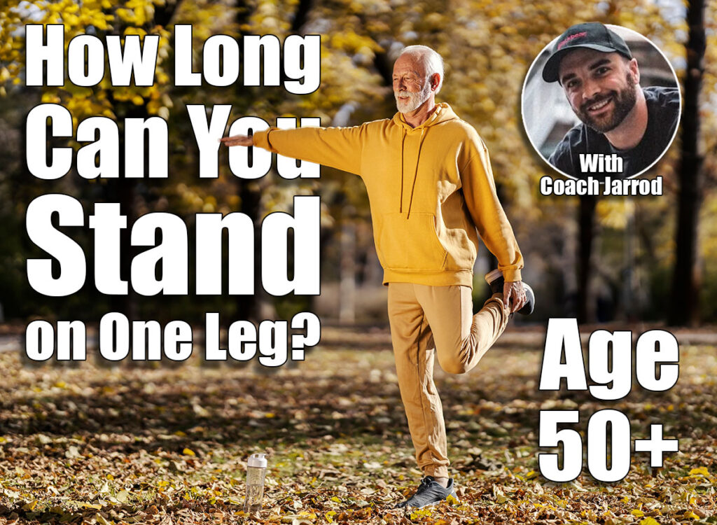Full length of a fit old sportsman with healthy habits balancing on one foot and doing fitness exercises in nature. If You Can Stand on One Leg This Long at 50, Your Balance Beats Most 30-Year-Olds, Cover