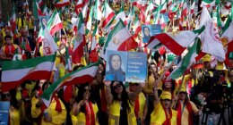 Iranian-Americans and dissidents rallied against 'murderous regime agents' as Iran's president addressed UNGA