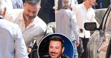 Jimmy Kimmel arrives to ABC studios ahead of talk show return