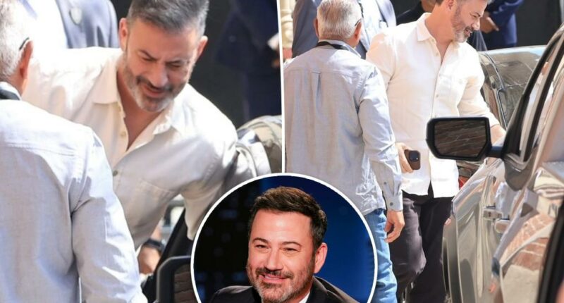 Jimmy Kimmel arrives to ABC studios ahead of talk show return
