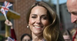 Kate is effortlessly elegant with styled 'bronde' tresses
